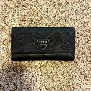 Black Guess Trifold wallet faux leather